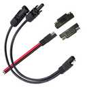 Solar Panel Connectors 10AWG Compatible with MC-4 Solar Connecter to SAE Adapter PV Extension Cable Wire for RV Caravan Solar Panels Battery Charger kit with Two SAE to SAE Polarity Reverse Adapters