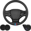 Nappa Leather Car Steering Wheel Cover for 2023 2024 2025 2026 Lexus TX350 500h RX350 ES350 NX350 300 350h 250 IS250 350 Accessories, Universal 14.5-15 Inch, Non-Slip&Breathable