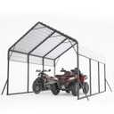 Metal Carport, Carport with Reinforced Base and Galvanized Steel Roof, Heavy Duty Garage Car Shelter Shade, Outdoor Car Port Canopy for SUV, Truck, Boats, 13x16 FT