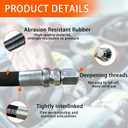 Autovo Hydraulic Hose Swivel Assembly 1/2" Hydraulic Hose with Female JIC X Female JIC 24" Long 3988 psi, Black