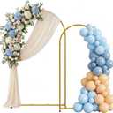 Metal Arch Backdrop Stand 2 Set (7.2FT/6FT), Gold Wedding Arch Frame, Balloon Arch Stand for Wedding, Baby Shower, Birthday, Ceremony, Party Decor