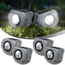 Timeflies Solar Rock Lights Outdoor (4pcs), Rock Solar Outdoor Waterproof Super Bright Glow Rocks Outdoor Garden IP65 Waterproof Garden Lights for YardGarden Yard Walkway Pathway Patio