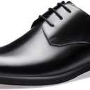 Mens Dress Shoes Modern Classic Slip On Oxfords Formal Casual Business Wedding Work Lace-ups, US (6, Black)
