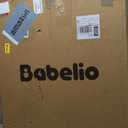 BABELIO Baby Gate for Doorways and Stairs, 26-31" Pet Gate with Wide Walk Thru Door and Lock Indicator, No Drill Pressure Mounted Safety Gate with Double Lock and Self-Closing, White