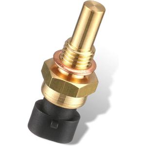 Engine Coolant Temperature Sensor, 12608814 213-4333 15326388 19236568 High Temperature Resistant Sensors, with Sealing Gasket, Compatible with Delphi Buick Chevrolet GMC Cadillac (Gold)