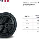 Flat-Free Wheelbarrow Tire 14" | 100% Recycled Rubber | 440 lb Capacity | Universal Axle (1", 3/4", 5/8", and 1/2") with 2 spacers | Durable, Puncture-Proof | For Garden wagon, Dolly, Utility cart