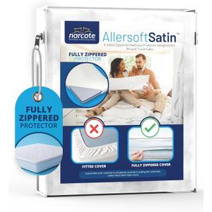 RV 6 Sided Zippered Mattress Protector with Secure Locking Zipper for Shorter 3-8 Depths| Creates a Natural Seal Around Your Mattress from Dust, Pet Dander, Pollen, Liquids & More| 36x75