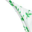 ZAFUL Women's Ditsy Floral Printed Swimsuit Underwired Knotted String Triangle Bikini High Cut Cheeky Bikini Set (X-Large, 132-green)