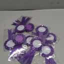 12 Pieces Blank Award Ribbon Prize 1st Place Rosette Medal Winner Victory Recognition Participation Ribbon for Competition Sport Event School Contest(Purple)