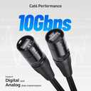 Cable Matters Long Shielded Cat6 Ethernet Cable Compatible with EtherCON RJ45 Connectors in Black - 150 ft for Professional Audio, Video, and Networking Applications