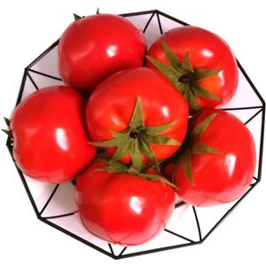 6pcs Fake Tomato Artificial Vegetables Artificial Fruits Vivid Red Tomato for Home Fruit Shop Supermarket Desk Office Restaurant Decorations Or Props