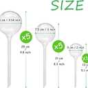 Jgalnim 20 PCS Clear Plant Watering Globes,Plastic Watering Bulbs,Self Watering Planter,Flower Automatic Watering Device for Plants Indoor,Outdoor,Flowerpot,Home Garden(Large,Medium,Small)