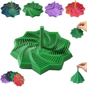 3D Printed Expanded Sensory Fidget Star,Expandable Fractal Fidget Toys Hexagon with Handle,Honeycomb Whirling Spiral Design,for Adults, Perfect for Christmas, Birthday Gifts (M1, 3.54in)