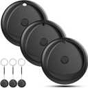 Tracker Tags-3 Pack Work with Apple Find My (iOS Only), [Apple MFi Certified] Key Finder and Item Locator, New Bluetooth 5.3 Tracker, Replaceable Battery Smart Tag for Keys, Wallet, Luggage etc (Black)