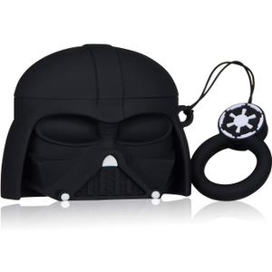 for Airpod Pro 2019/Pro 2 Gen 2022 Case, Cute Cartoon Silicone Air pods Pro Cover, 3D Funny Unique Fun Cool Keychain Kits Soft Skin Cases Kids Boys Teens Men for Airpods Pro (New Black Man)