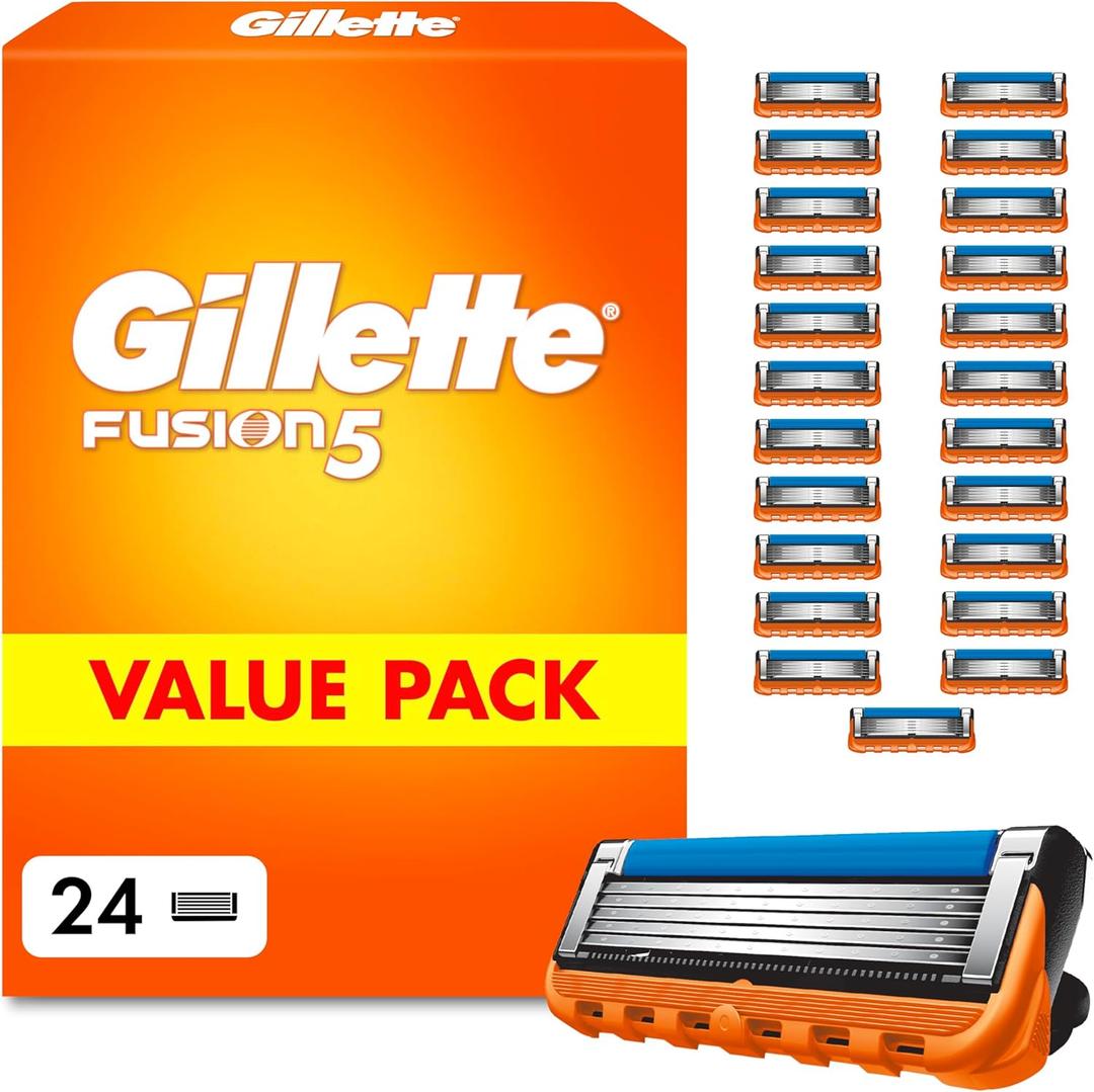 Gillette Fusion5 Razor Refills for Men, 24 Pack, Razor Blades Men with Lubrastrip for a Close Shave, Compatible with Fusion5 Razors