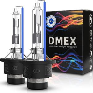 DMEX D2R 35W 6000K Cold White Xenon HID Headlight Bulbs 85126UB 66250 85126WX Replacement - 2pcs(NOT fit Halogen Headlight Assembly)
