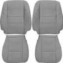 NLQR Gray Front Driver and Passenger Side Bottom and Top Lean Back Replacement Microfiber Leather Seat Covers Compatible with Toyota Sequoia Tundra 2000 2001 2002 2003 2004 2005 2006