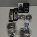 Panasonic Cordless Phone with Answering Machine, Advanced Call Block, Bilingual Caller ID and High-Contrast Display, Expandable System with 2 Handset Cordless Telephones - KX-TGD832M (Metallic Black)