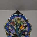 Chloe Lighting 15.5x22.5 Kelda Tiffany-Glass Tulip Window Panel