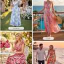 GRACE KARIN 2025 Women's Summer Floral Print Dress Sleeveless Casual Flowy Sundress A Line Ruffle Wedding Guest Outfit (Yellow, XXL)