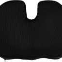 Castle Squire Contour Memory Foam Seat Cushion for Tailbone and Back Pain Relief - Contoured Seat Pillow for Office Chairs, Autos, and Other Household Seating