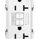 Legrand radiant 2097NTLTRW 20 Amp Night Light GFCI Self Test Tamper-Resistant Decorator Duplex Outlet with Cool Touch LED, White (1 Count)