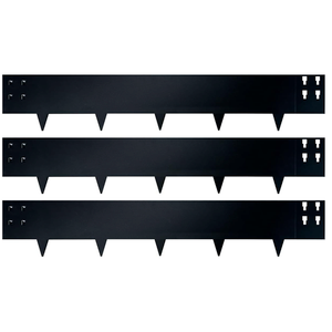 Steel Landscape Edging Galvanized Steel Edge Black Metal Landscaping Garden Bed Lawn Edging Border 40 Inch Strips 8 Inch Depth 3-Pack for Yard Lawn Outdoor Flower Plant Vegetable 20Ft Total GZGNEEVL