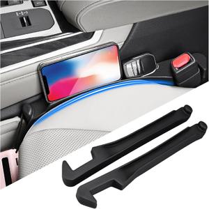2 x 2PCS Car Seat Gap Filler,Upgraded 3 in 1 No Drop Seat Guard for Cars with Hook and Car Phone Holder Design,Universal Cars Seats Spacer Gap Filler for Double-Sided Use