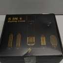 5 in 1 Blow Dryer Brush, Upgrade Hair Dryer Brush Set Negative Ion Air Styler Curling Wrap Air Curler, Hot Air Brush Curling Iron Hair Styling Tools As A Gift for Straight/Curl/Dry/Smooth (Gold)