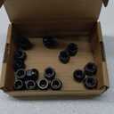 KSP 3/8"-24 Open Lug Nuts for ATV UTV Studs, 17mm Hex Small Open Ended Bulge Nuts fit Polaris RZR Sportsman Xplorer, 16pcs Skinny Aftermarket Wheel Lug Nuts Replacement for Factory Nuts (Black)