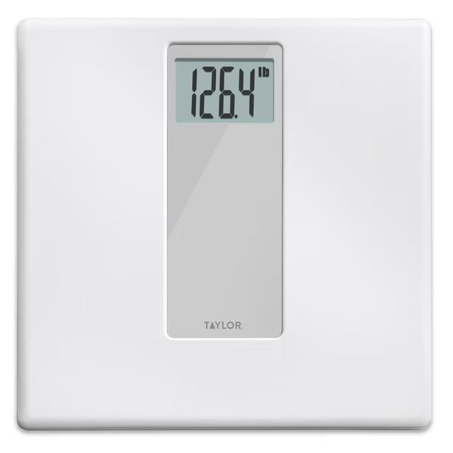 Taylor Digital 400 lb Capacity White/Gray Bathroom Scale