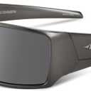 KastKing Iditarod Polarized Sport Sunglasses,PuriVex Protective Lens Coating Fishing Sunglasses For Driving Cycling Running (C: Gloss Dark Gray Metallic Frame, Flash Mirror)