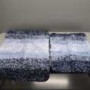 OLANLY Bathroom Rug Set 2 Piece, Soft Absorbent Microfiber Bath Rug Set, Non-Slip, Machine Wash Dry, Plush Shaggy Bath Mats for Bathroom (30"x20"+24"x16", Dark Blue) (30" x 20" + 24" x 16")