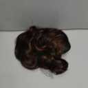 Brown Highlight Medium Long Wavy Wigs for Women 20inch Highlight Brown Wig with Bangs-Shoulder Length Wavy Curly Synthetic Heat Resistant Fiber Full Hair For Daily Use