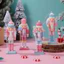 IMIKEYA Christmas Nutcracker Figure: 4PCS Wooden Nutcracker Hanging Christmas Nutcrackers Ornament Decoration Nutcrackers Ornament Xmas Decor Xmas Tree Ornaments Set