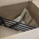 Malier Indoor Dog Gate with Door, 26-41" Extra Wide Full Metal Pet Gate Short Dog Gate for Stairs, Pressure Mount 10'' Tall Small Puppy Low Gate Easy Step Over for Doorways (Black)