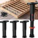Bed Support Legs 6-11Inch,4 Pack Center Bed Replacement Parts,Adjustable Furniture Height Frame for Leveling Bed Brackets,King Size Furniture Heavy Duty Wood Slat