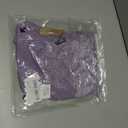 Eachyes Womens Lace Short Sleeve T Shirts Summer Casual V Neck Tops Loose Fit Tees Blouses, Light Purple, Small