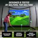 GoSports Range Cage 10 ft x 8 ft Golf Net Cage Indoor & Outdoor Golf Practice Net for Full Swing Training and Home Golf Simulator Setups