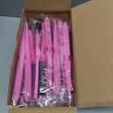 90 Piece Hair Styling Set: 30 Teasing Brushes, 30 Rat Tail Combs, 30 Edge Brushes for Women, Babies, and Kids - Pink