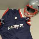 New England Patriots Youth NFL Deluxe Helmet and Uniform Set (Small)