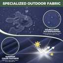 Outdoor Cushions for Patio Furniture, Outdoor Seat Cushion Set 24 x 24 x 5.75 Inch, Waterproof & Fade Resistant Outdoor Chair Cushions, Deep Seat Patio Cushion with Removable Cover, Navy Blue