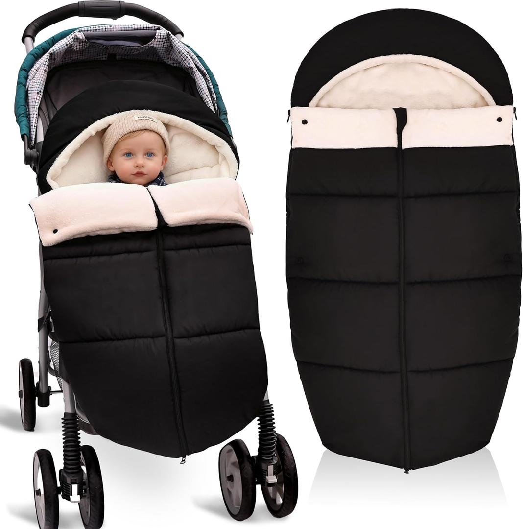 Winter Warm Bunting Bags Universal, Baby Stoller Sleep Bag Cold Weather, Waterproof Toddler Footmuff for Stroller, Pushchairs, Prams
