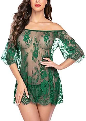 Avidlove Women Chemises Lace Smock Lingerie Mini Babydoll 2XL