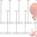 TEKXYZ 15.75 Inch Height Clear Acrylic Balloon Stand for Table Centerpiece Decoration, Set of 10