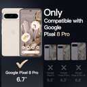 JETech Magnetic Case for Google Pixel 8 Pro 6.7-Inch 2023, Compatible with MagSafe, Translucent Matte Back Shockproof Phone Cover (Porcelain)