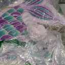 WERNNSAI Mermaid Piata - Mermaid Party Supplies Piata Bundle with Blindfold and Bat for Girls Kids Ocean Theme Birthday Party Game Carnival Activity Decorations (16.7" x 12.2" x 3.1")