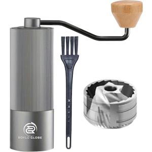Manual Coffee Grinder with CNC 420 Stainless Steel Blades-Portable Hand Coffee Grinder with 20g CapacityCompatible Coffee Grinder manual with Cleaning Brush- Coffee Bean Grinding for Indoor & Outdoor