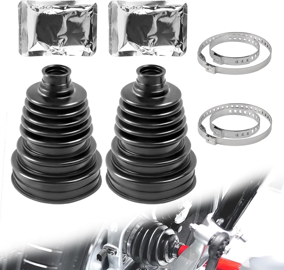 2PCS CV Boot Repair Kit with Stainless Clamps Accessories, CV Axle CV Joint Boot Replacement for Cracked CV Boot Fits Fits 1.02in-1.34in Shafts for Cars, Trucks, SUVs | CV Boot Repair Kit with Stainless Clamps Accessories